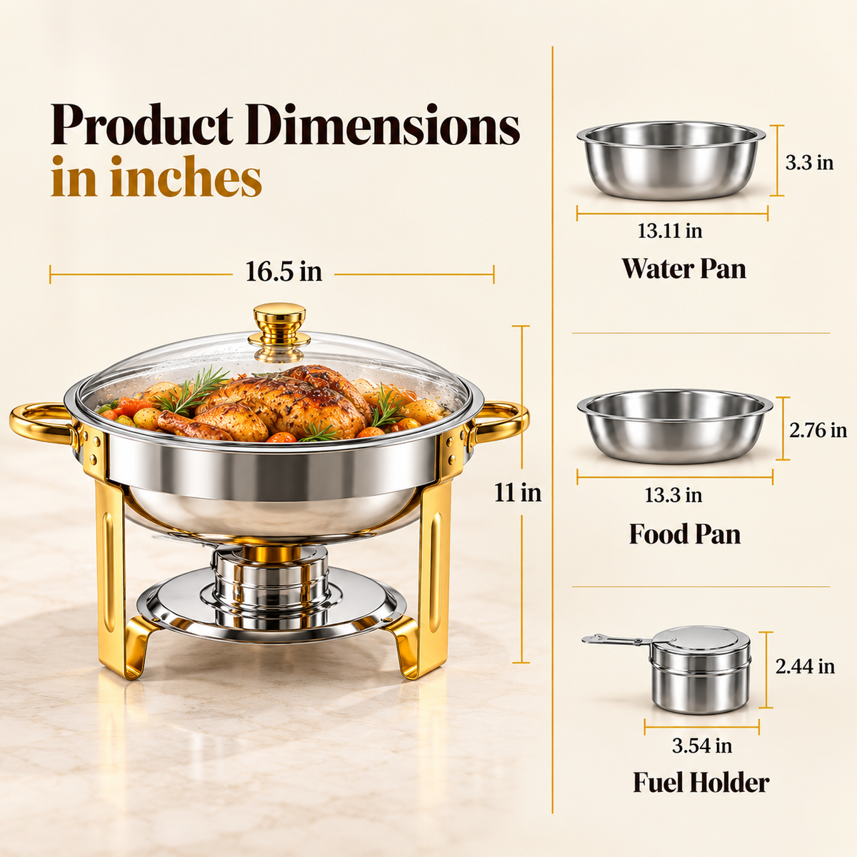 Sevynt™ Stainless Steel Chafing Set