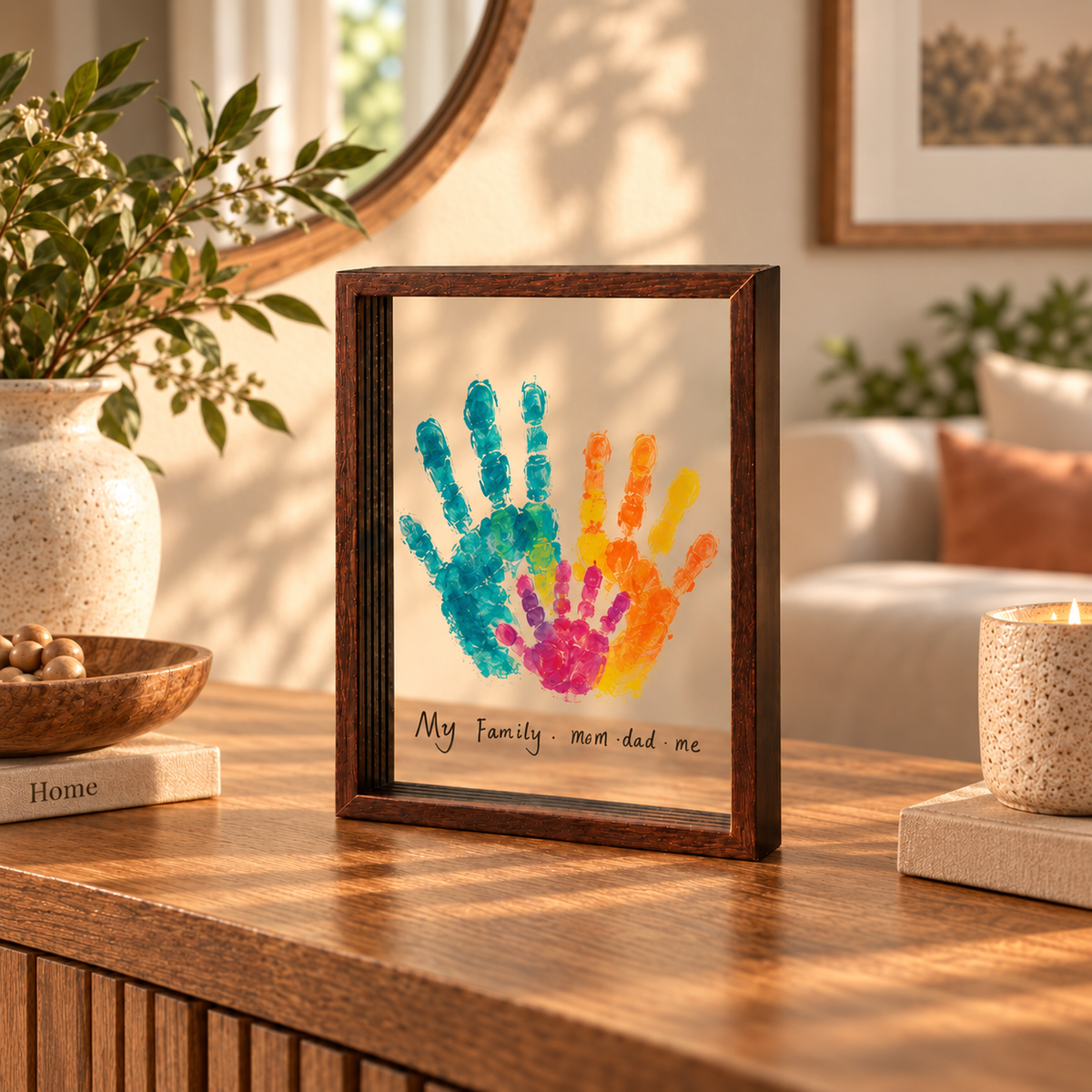 Family Hand Print Frame