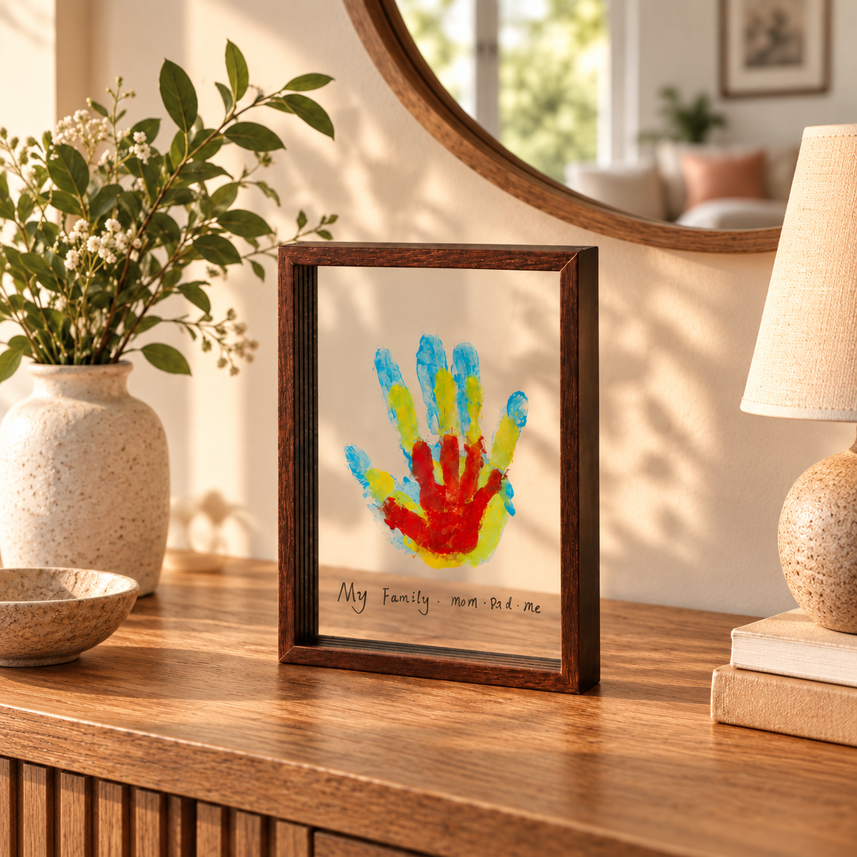 Family Hand Print Frame