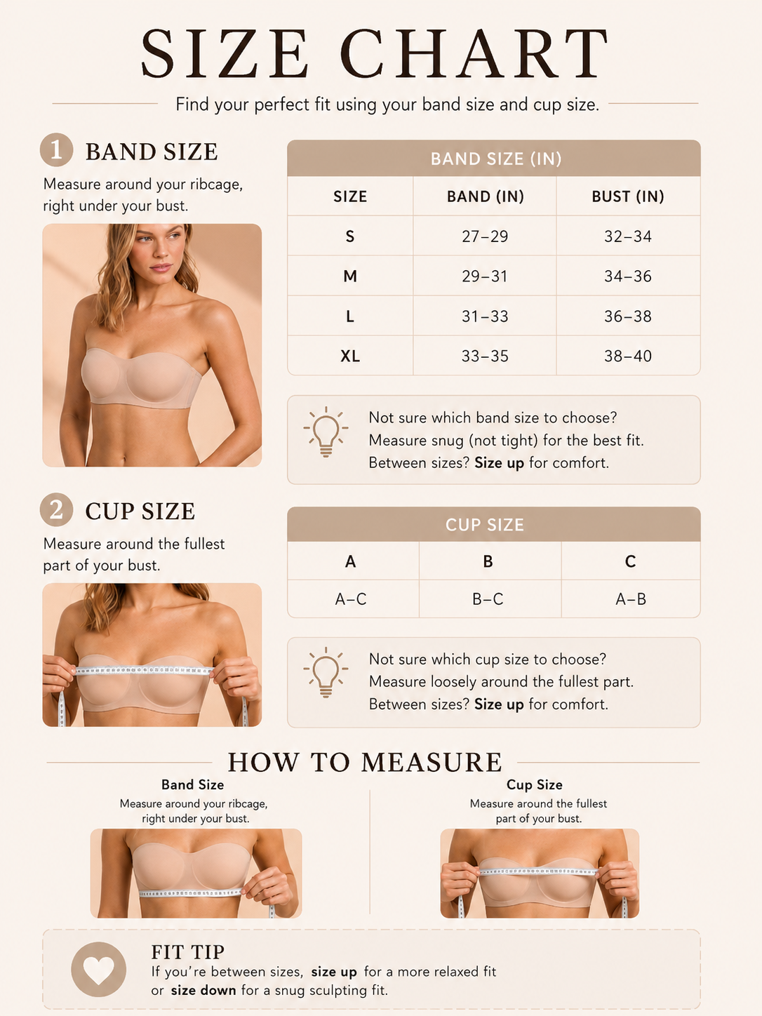 Bandeau Strapless Bra