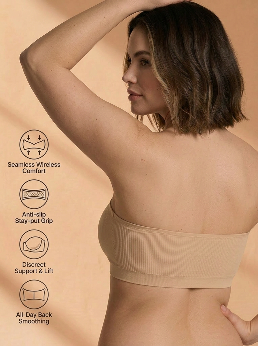 Ribbed Strapless Bra